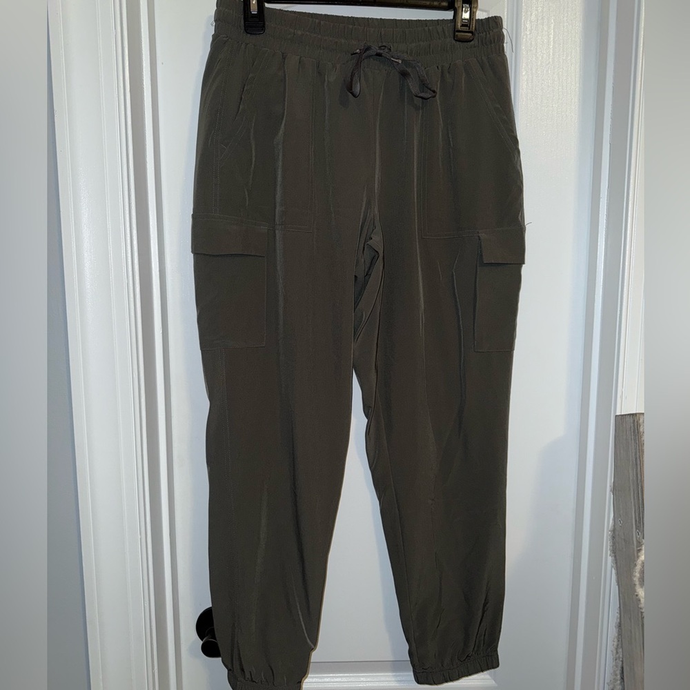 Dark Green Cargo Joggers